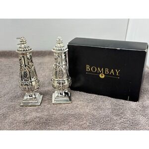 The Bombay Company Silver Plated Salt and‎ Pepper Shakers